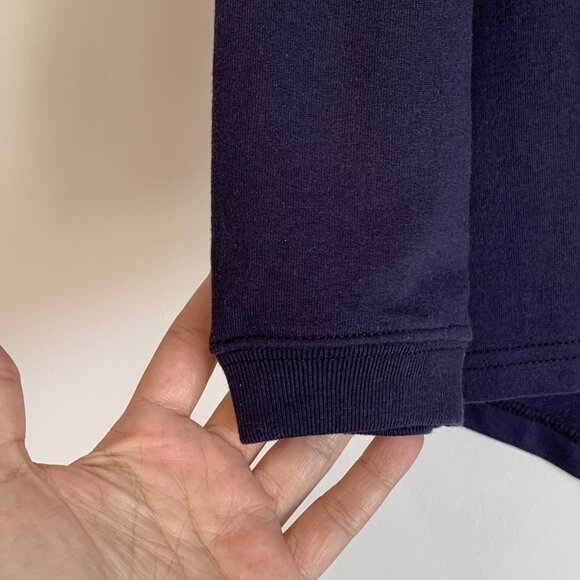 M&C Sportswear Medium Blue Christmas Holiday Puppy Dog Sweatshirt Festive - Picture 6 of 8